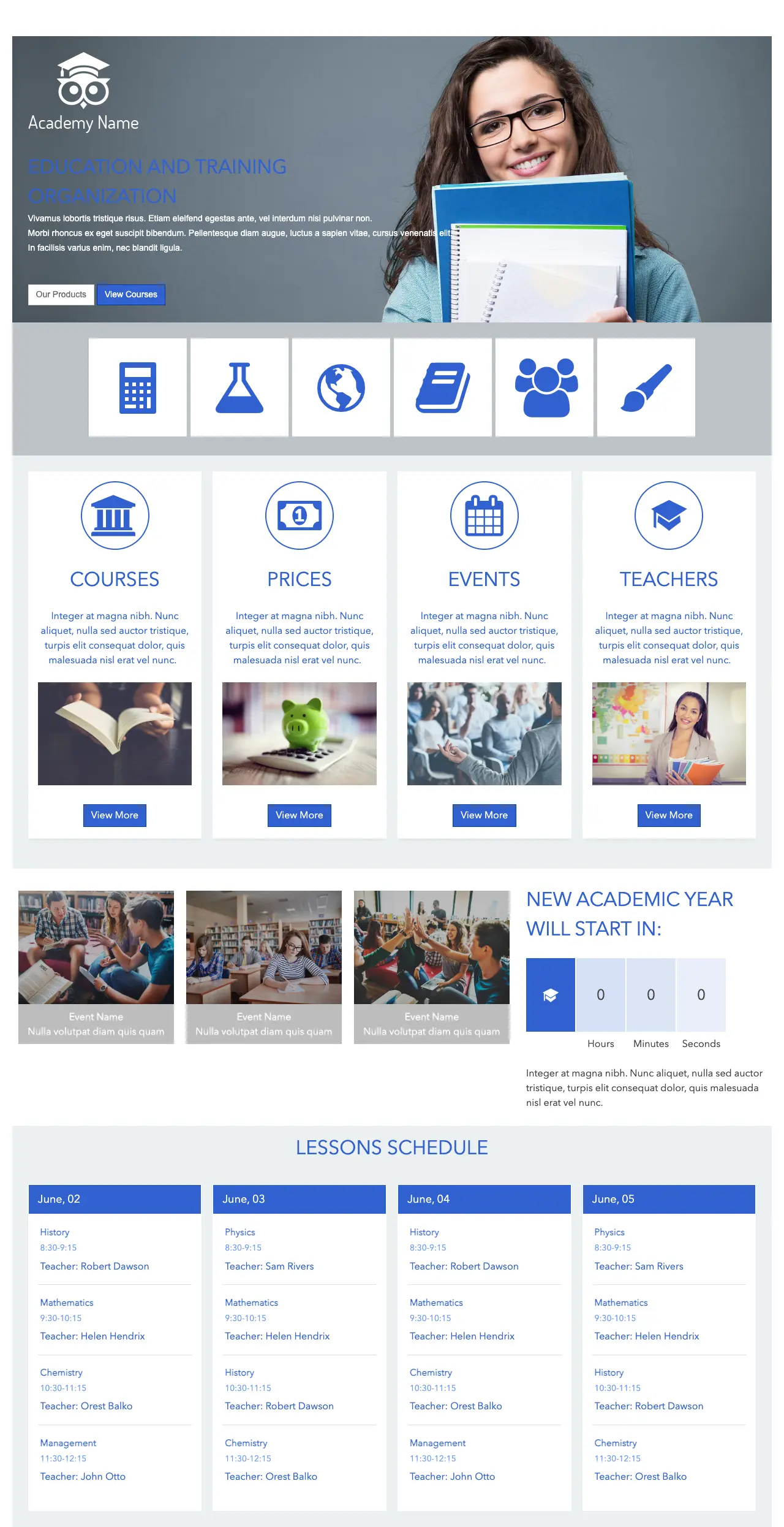 SharePoint Academy Homepage Template