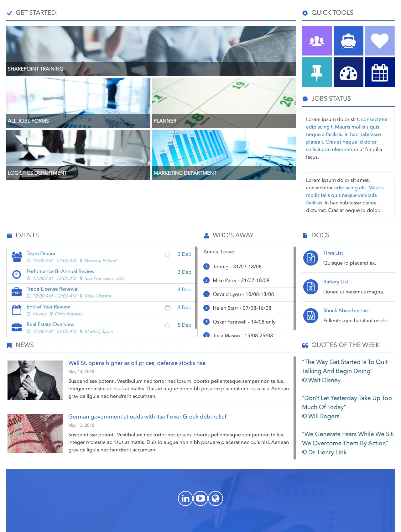 SharePoint Employee Hub Template