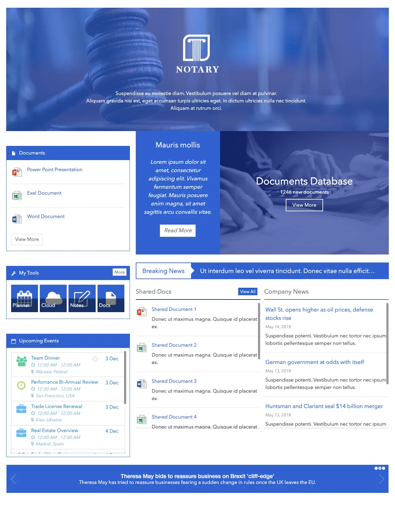 SharePoint Notary Office Template