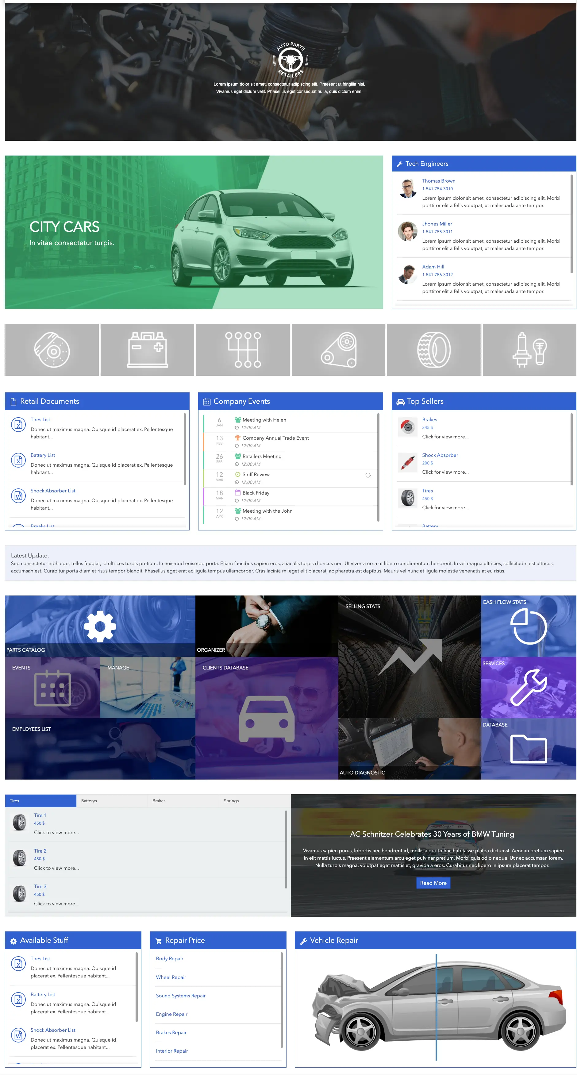SharePoint Automotive Retail Template