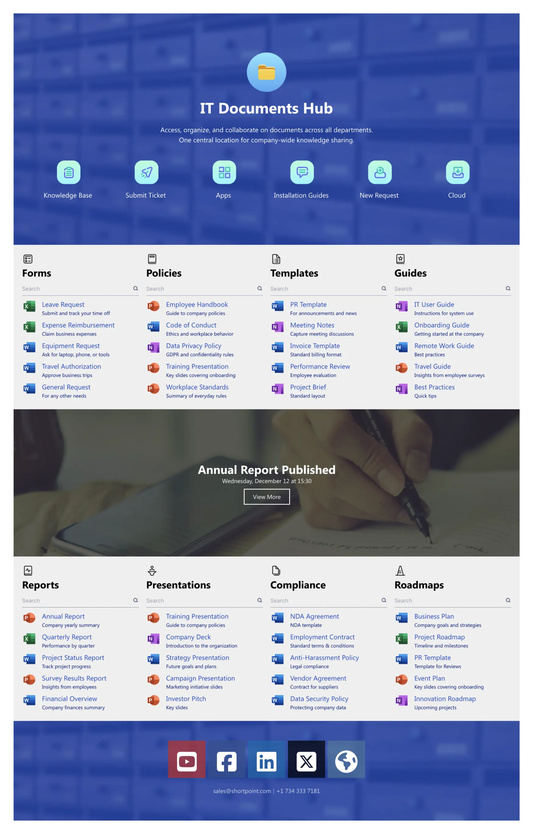 Documents 3 – Document Management System Template: All-in-one system for documents, updates, and actions.