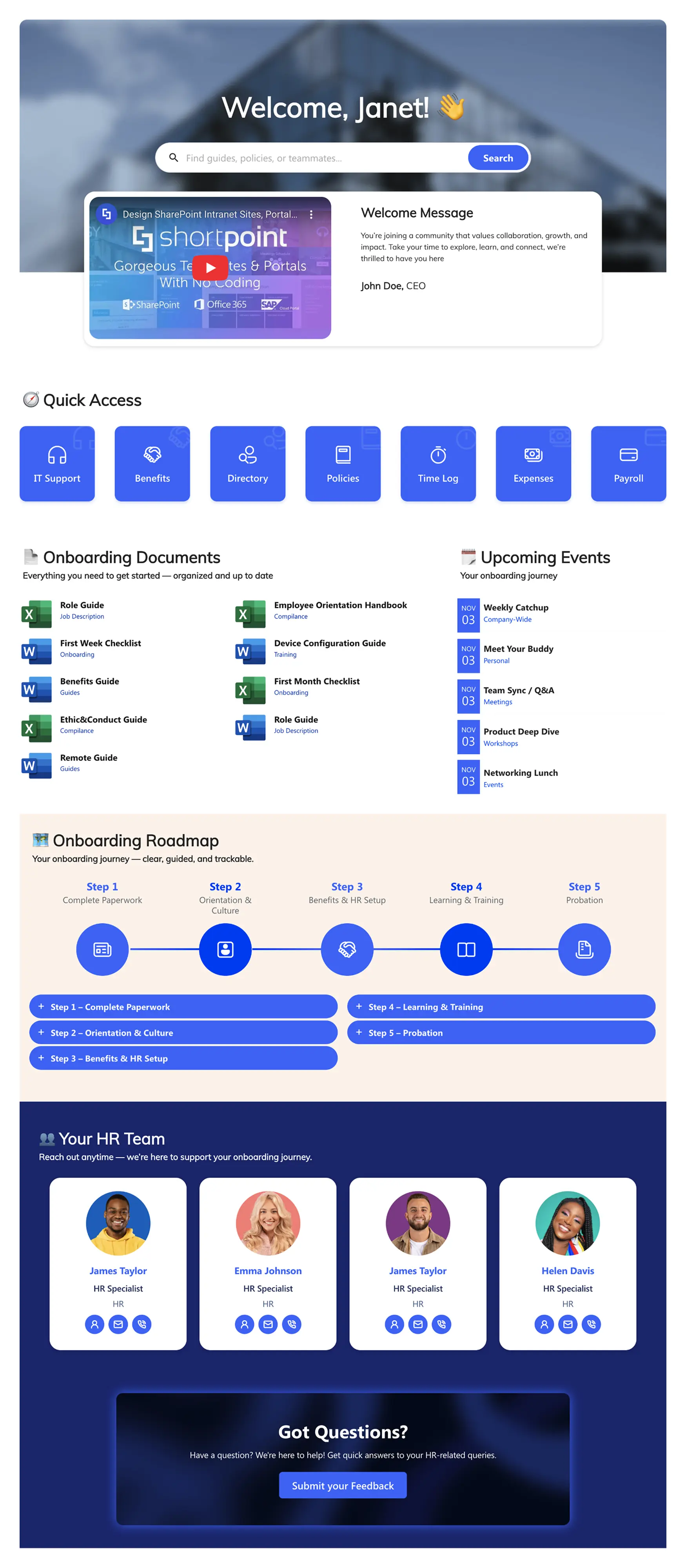 Employee Start Hub - Employee Onboarding Template: The complete employee onboarding template for SharePoint.