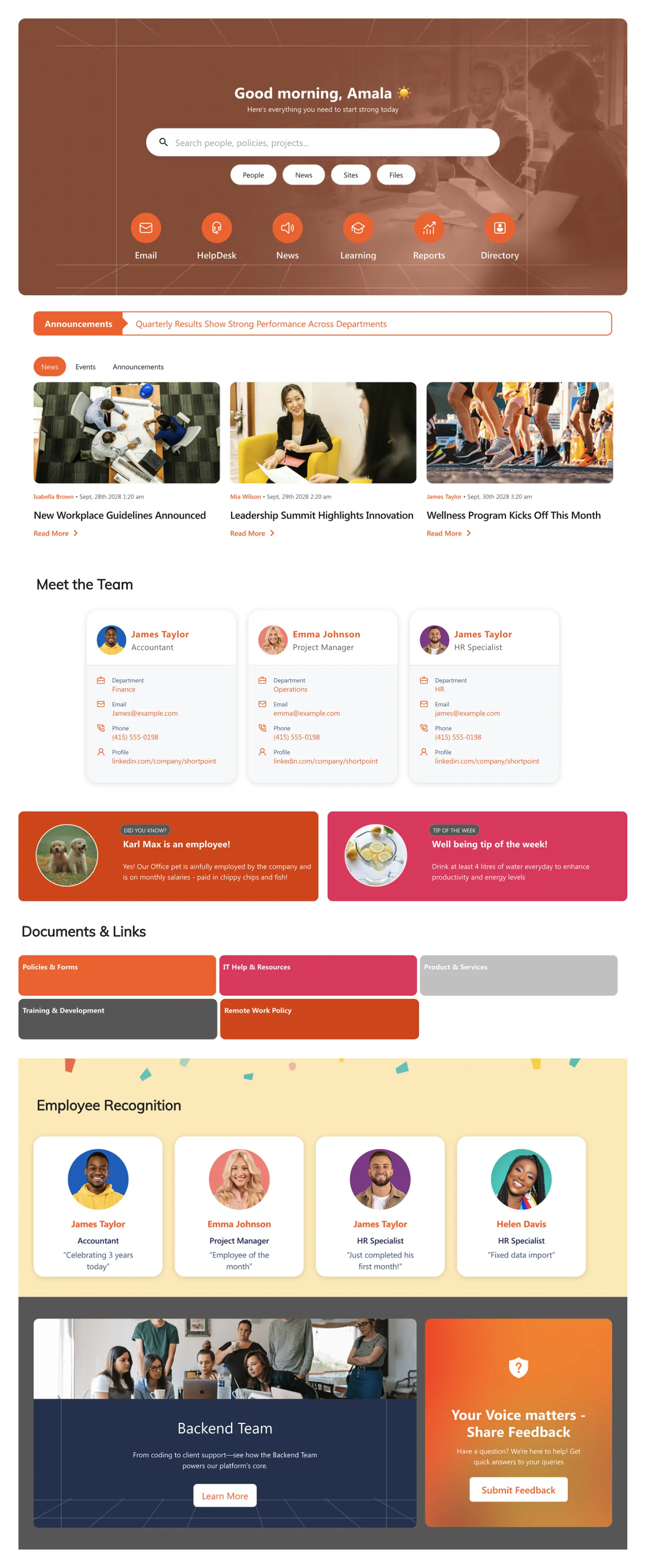 Everyday Home - Company Intranet Template: The central hub for your modern digital workplace needs.