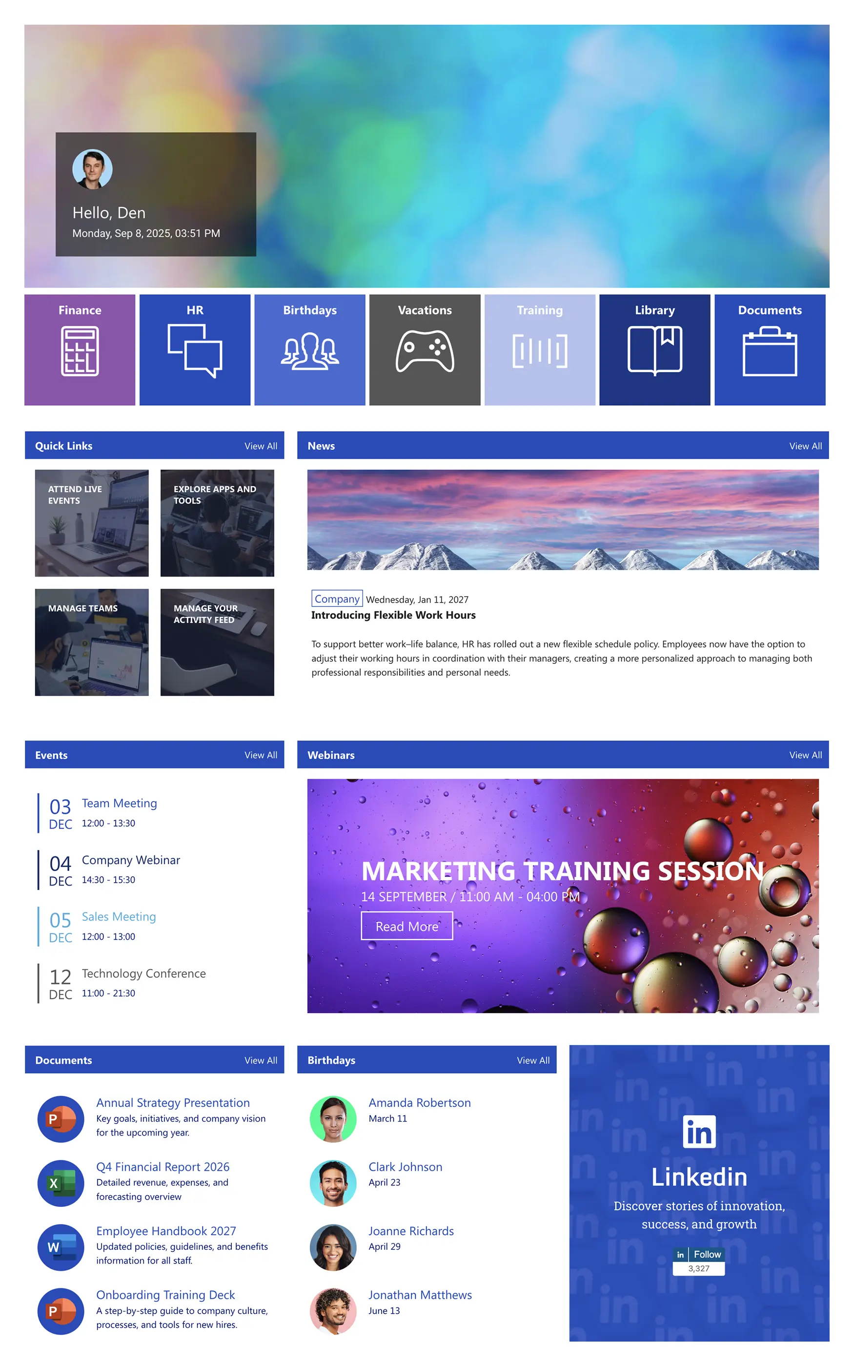 HR 4 – SharePoint HR Intranet Template: Streamline news, policies, training, events, and workflows now.