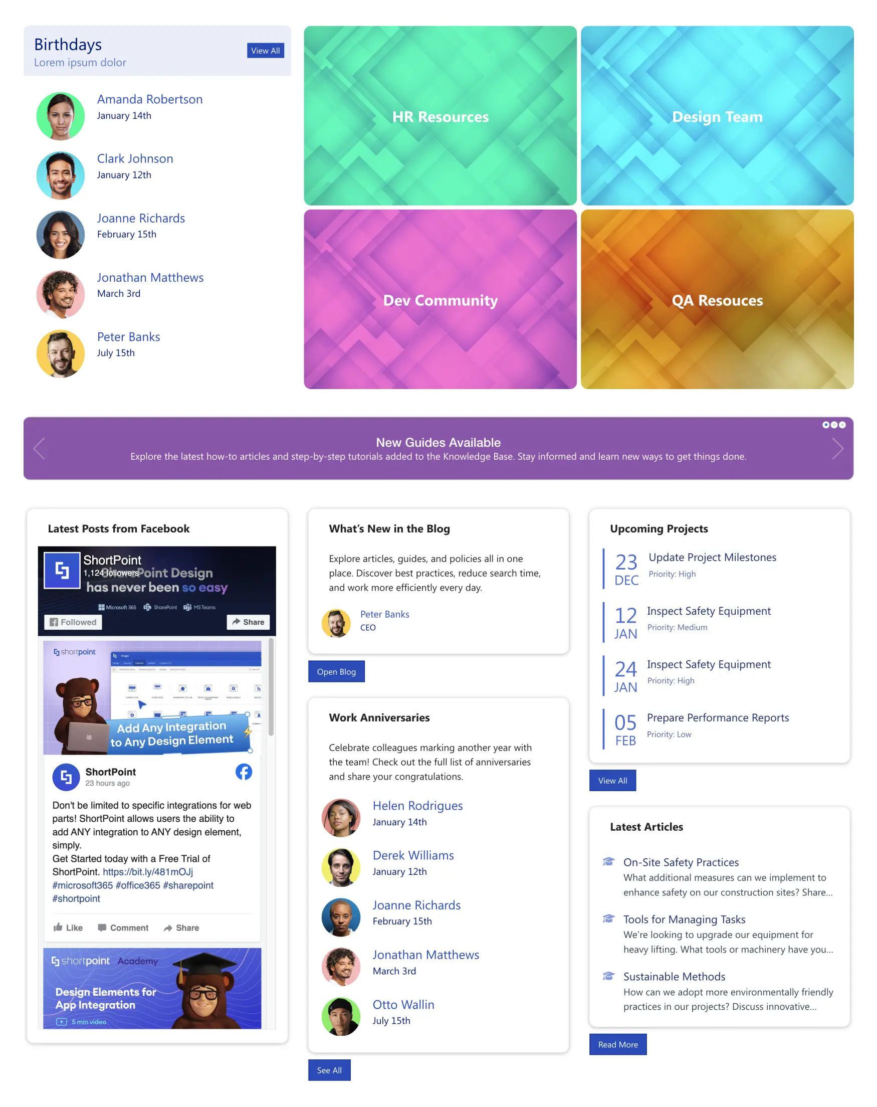 Knowledge Portal 2 – SharePoint IT knowledge base Template: Unify resources, news, projects, and guides in one place