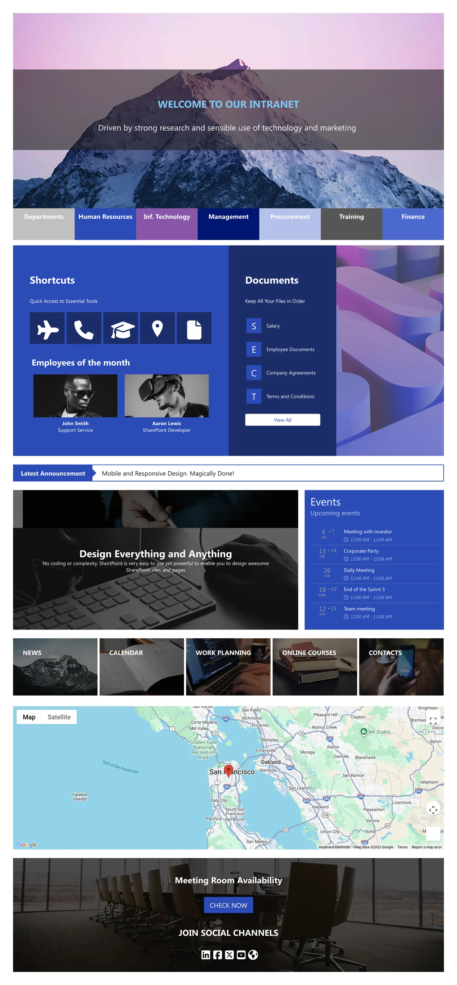 Together – Intranet Homepage Template: Modern hub for news, documents, events, and shortcuts.
