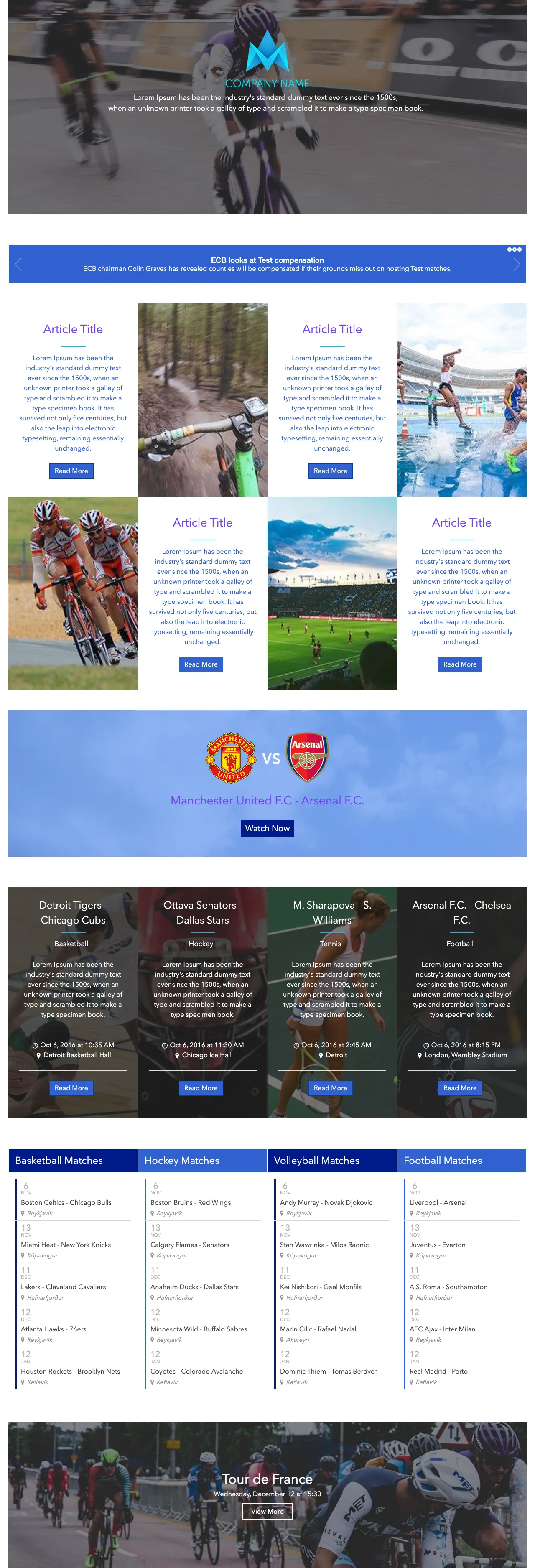 SharePoint Sports Media Template