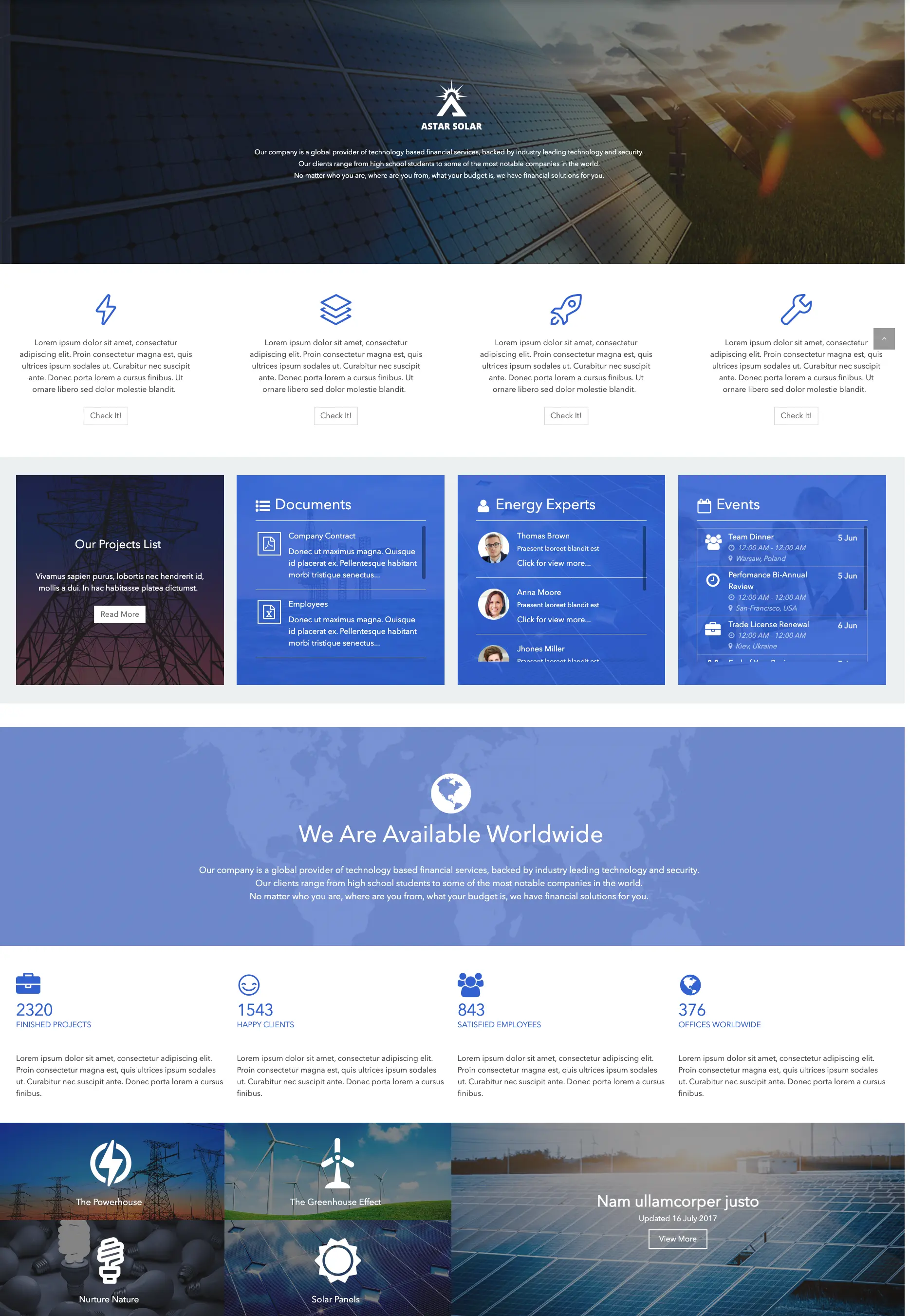 SharePoint Solar Energy Template