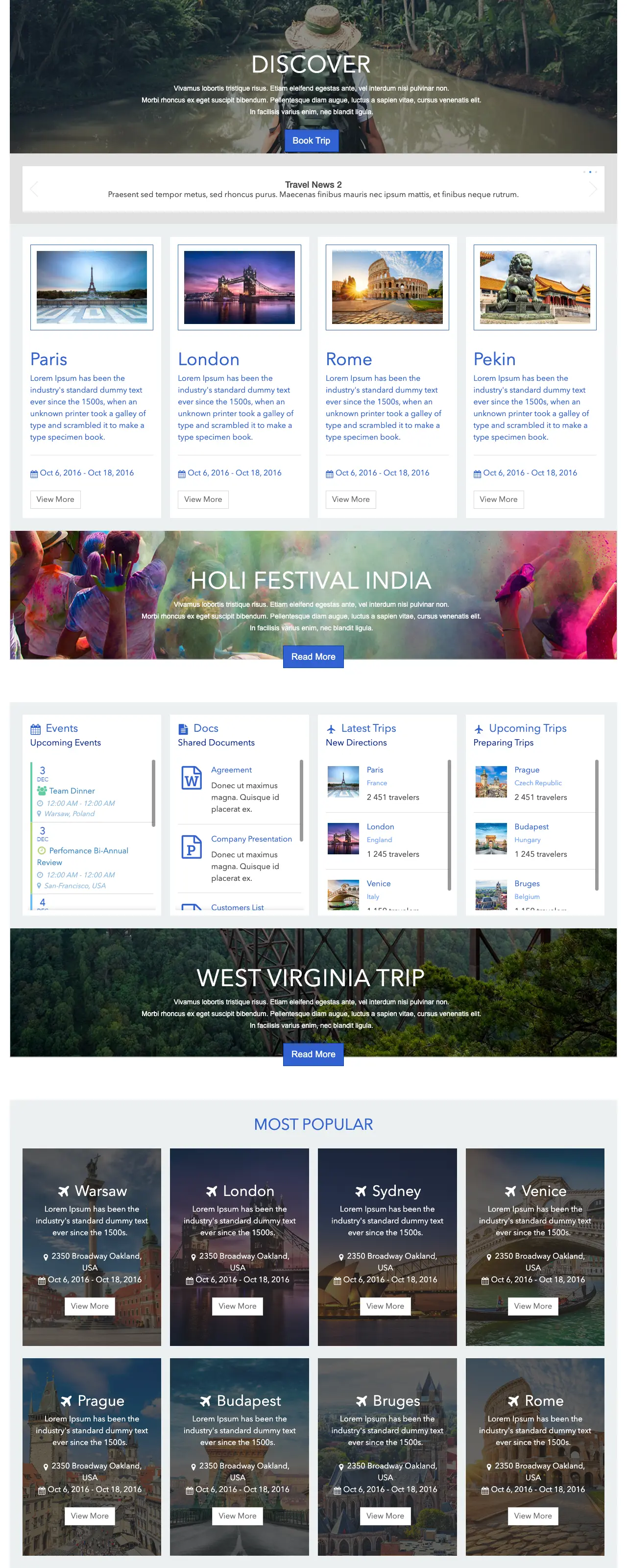 SharePoint Travel Portal Template