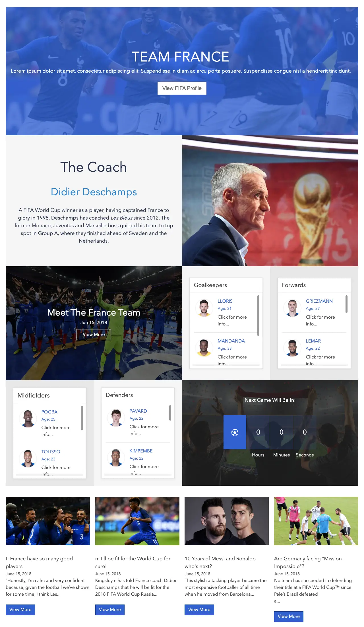 SharePoint World Cup France Template
